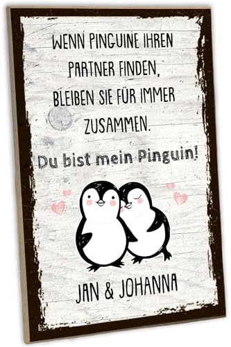 schilderkreis24 - Personalisiertes Holzschild für Paare - "Du bist mein Pinguin" - Namen anpassbar schilderkreis24 - Personalisiertes Holzschild für Paare - "Du bist mein Pinguin" - Namen anpassbar von schilderkreis24