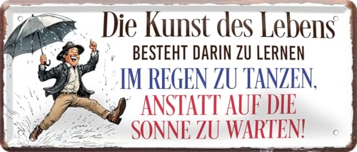 schilderkreis24 blechschild 28x12 cm – spruch die kunst des lebens lerne im regen zu tanzen statt auf die sonne zu warten – deko geschenkidee schilderkreis24 blechschild 28x12 cm – spruch die kunst des lebens lerne im regen zu tanzen statt auf die sonne zu warten – deko geschenkidee von schilderkreis24
