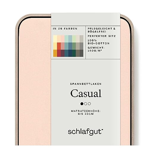 Schlafgut Casual Spannbettlaken 90x190cm bis 100x200cm - 100% Biobaumwolle, Oeko-TEX Zertifiziert, Red Light, Matratzenhöhe bis 25cm Schlafgut Casual Spannbettlaken 90x190cm bis 100x200cm - 100% Biobaumwolle, Oeko-TEX Zertifiziert, Red Light, Matratzenhöhe bis 25cm von schlafgut