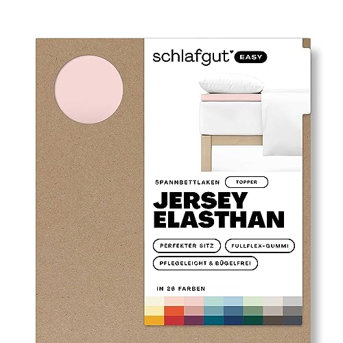 Schlafgut Easy Topper Jersey Elasthan bis 200x220 cm, Purple Light aus 100% Baumwolle von schlafgut