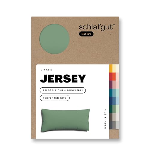 Schlafgut Easy Jersey Kissenbezug 40x80 cm Green Mid mit 100% Baumwolle, superweicher & atmungsaktiver Kopfkissenbezug Schlafgut Easy Jersey Kissenbezug 40x80 cm Green Mid mit 100% Baumwolle, superweicher & atmungsaktiver Kopfkissenbezug von schlafgut