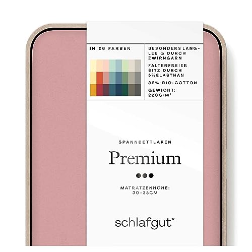 Schlafgut Premium Spannbettlaken 140x200cm bis 160x220cm Purple Mid, Spannbetttuch aus weicher Biobaumwolle Schlafgut Premium Spannbettlaken 140x200cm bis 160x220cm Purple Mid, Spannbetttuch aus weicher Biobaumwolle von schlafgut