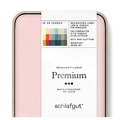Schlafgut Premium Spannbettlaken 180x200cm bis 200x220cm Petrol Light, Spannbetttuch aus weicher Biobaumwolle Schlafgut Premium Spannbettlaken 180x200cm bis 200x220cm Petrol Light, Spannbetttuch aus weicher Biobaumwolle von schlafgut