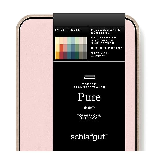 Schlafgut Pure Topper Spannbettlaken 140x200cm bis 160x220cm Purple Light, Spannbetttuch aus weicher Biobaumwolle Schlafgut Pure Topper Spannbettlaken 140x200cm bis 160x220cm Purple Light, Spannbetttuch aus weicher Biobaumwolle von schlafgut