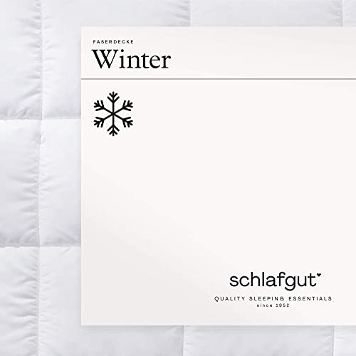 schlafgut Casual weich & warme Faserbettdecke Winter, 135x200 cm weiß aus 100% Polyester mit Hohlfasern von schlafgut