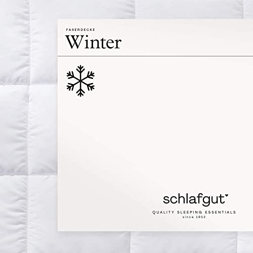 schlafgut Casual weich & warme Faserbettdecke Winter, 155x220 cm weiß aus 100% Polyester mit Hohlfasern von schlafgut