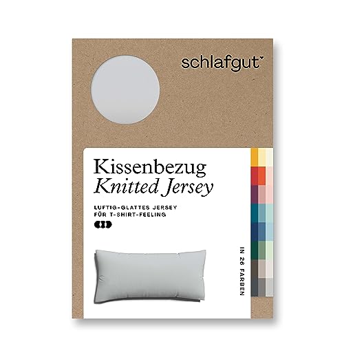 schlafgut Knitted Jersey Kissenbezug 40 x 80 cm Grey Light Uni weicher Premium Kopfkissenbezug einzeln, faltenfrei mit Elasthan schlafgut Knitted Jersey Kissenbezug 40 x 80 cm Grey Light Uni weicher Premium Kopfkissenbezug einzeln, faltenfrei mit Elasthan von schlafgut