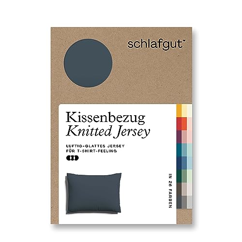 schlafgut Knitted Jersey Kissenbezug 60x80 cm Grey Deep Uni weicher Premium Kopfkissenbezug einzeln, faltenfrei mit Elasthan schlafgut Knitted Jersey Kissenbezug 60x80 cm Grey Deep Uni weicher Premium Kopfkissenbezug einzeln, faltenfrei mit Elasthan von schlafgut