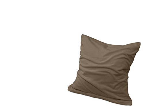 schlafgut Lagerräumung - Sonderpreis - Spannbettlaken - Aloe Vera, Kissenbezug ca. 40 x 40 cm, kakao von schlafgut