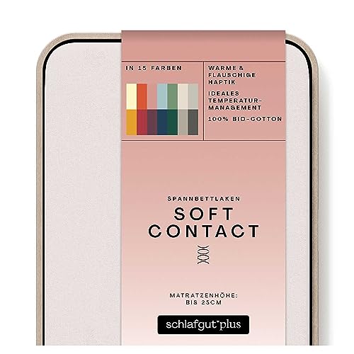 schlafgut Soft Contact Spannbettlaken bis 160x200cm, Sand Light aus 100% Biobaumwolle wärmend schlafgut Soft Contact Spannbettlaken bis 160x200cm, Sand Light aus 100% Biobaumwolle wärmend von schlafgut