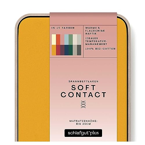 schlafgut Soft Contact Spannbettlaken bis 160x200cm, Yellow Deep aus 100% Biobaumwolle wärmend schlafgut Soft Contact Spannbettlaken bis 160x200cm, Yellow Deep aus 100% Biobaumwolle wärmend von schlafgut