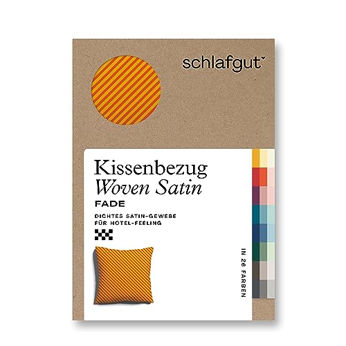 schlafgut Woven Fade Satin Kissenbezug 80x80 cm Purple Fade gestreift in Premium Hotelqualität, Kopfkissenbezug einzeln mit 100% weicher Baumwolle von schlafgut