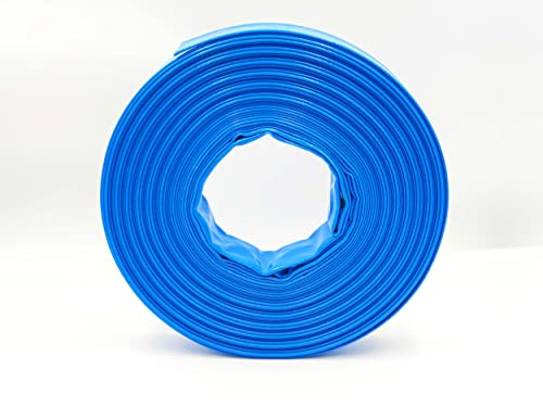 1 1/2 Zoll | 38 mm - 30 Meter - PVC Flachschlauch - Bauschlauch - Industrieschlauch - blau von schlauchmeister24