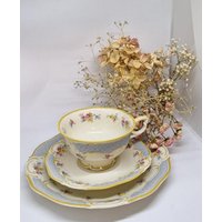 Sammelgedeck Hellblau Rosen, Sammeltasse von schlotterlotte