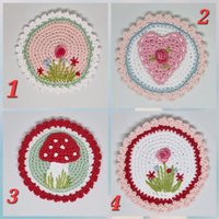 Viele Häkelbutton Fliegenpilz, Blume Viele Häkelbutton Fliegenpilz, Blume von schlotterlotte2