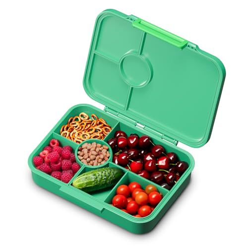schmatzfatz Bento-Box für Kinder - BPA-frei, Auslaufsicher, 4-6 Fächer, Modular, Spülmaschinenfest, Brotdose für Kindergarten, Vesperbox, Snackbox, Dunkelgrüner Dschungel, 20,8 x 4,5 x 15 cm schmatzfatz Bento-Box für Kinder - BPA-frei, Auslaufsicher, 4-6 Fächer, Modular, Spülmaschinenfest, Brotdose für Kindergarten, Vesperbox, Snackbox, Dunkelgrüner Dschungel, 20,8 x 4,5 x 15 cm von schmatzfatz