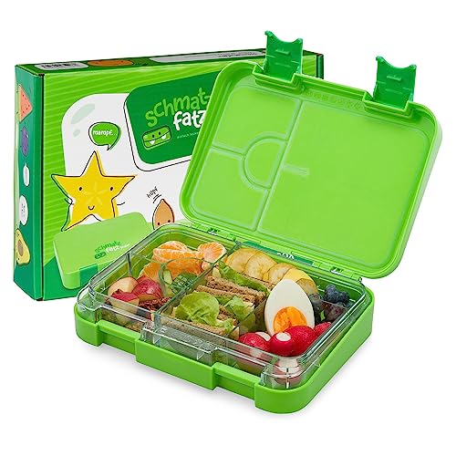 schmatzfatz Lunchbox für Kinder, Lunchbox, Bento-Box, bunt, Brotdose für Kinder, BPA-frei, wasserdicht und spülmaschinenfest, Lunchbox und Brotdose von schmatzfatz