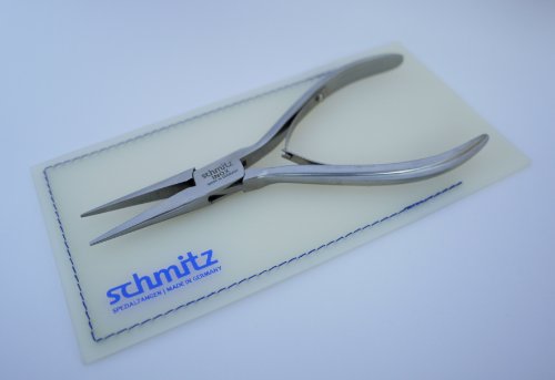 Spitzzange 145mm - schmitz 4411FP00-RF - gerade lange Greif-Backen ohne Verzahnung - INOX - ROSTFREI - Durchgestecktes Zangengelenk für den Profi - Made in Germany - Solingen von schmitz SPEZIALZANGEN | MADE IN GERMANY