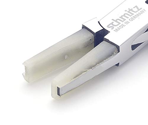 Flachzange 150mm - schmitz 4423HS22 - mit 7mm breiten Kunststoffbacken - ESD/EGB Sicher Dissipative - Ableitend - Hightech Werkzeug für den Profi - Made in Germany - Solingen von schmitz