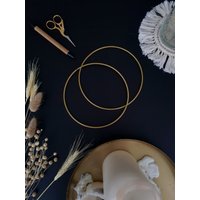 Metallring Golden 15cm Für Diy Traumfänger, Makrameeprojekte Und Blumenkränze von schmunzelmaedchen
