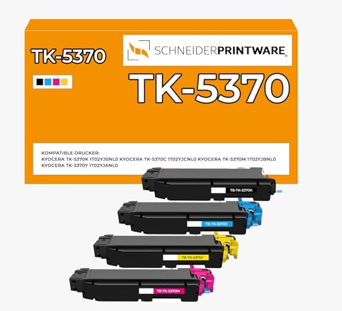 schneiderprintware Toner TK-5370 kompatibel für Kyocera Ecosys MA3500cix MA3500cifx PA3500cx TK-5370K TK-5370M TK-5370Y TK-5370C von schneiderprintware