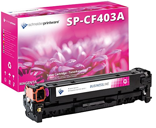 schneiderprintware Toner kompatibel für HP CF403A 201A Magenta für HP Color Laserjet Pro 200 M252n M252dw MFP M277dw M277n M274 | Geprüft nach ISO-Norm 19798 | von schneiderprintware