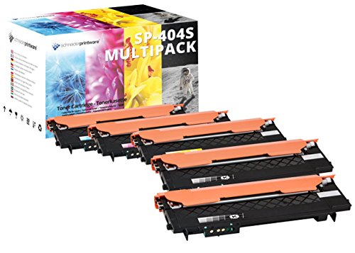 schneiderprintware 5 Toner (50 Prozent mehr Leistung) kompatibel zu CLT-P404C CLT-K404S CLT-C404S CLT-M404S CLT-Y404S für Samsung Xpress C430 C480FN C430w C480FW C480W von schneiderprintware