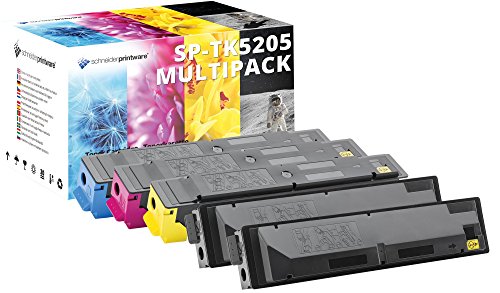 schneiderprintware 5 Toner kompatibel | Geprüft nach ISO-Norm 19798 | als Ersatz für TK-5205K TK-5205C TK-5205M TK-5205Y Schwarz, Cyan, Magenta, Yellow | 75.000 Seiten Gesamtkapazität von schneiderprintware