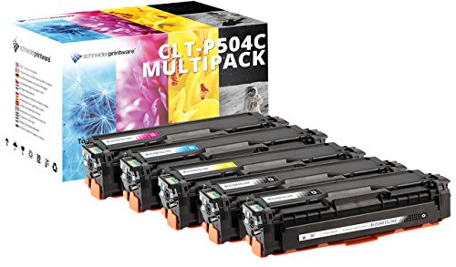 schneiderprintware 5 Toner mit 35% mehr DRUCKLEISTUNG kompatibel zu P504C für Samsung CLX-4195FN FW N Xpress C1860FW C1810W Farblaser-Multifunktionsgerät von schneiderprintware