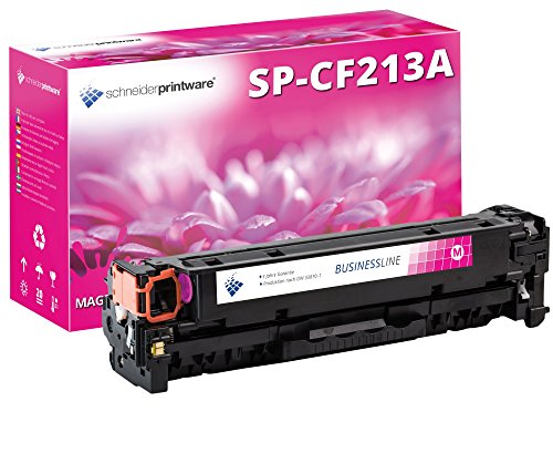 schneiderprintware Toner | 35 Prozent mehr Seiten | kompatibel für HP CF213A, 131X, 131A Toner Magenta für HP Laserjet Pro 200 Color M251N, M251NW, M276N, M276NW von schneiderprintware