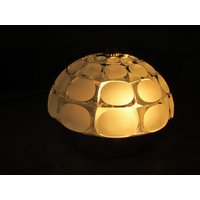 Kleine Kristall Glas Deckenlampe Flush Mount "Ufo" Vintage 70S Space Age Design von schoenARTigsein