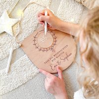 Holzschild Weihnachtscountdown, Weihnachtskalender „Tage Bis Weihnachten" Inkl. Kreidestift von schoenedeko