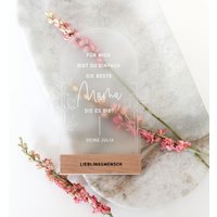 Personalisierte Muttertagskarte Aus Acryl | Muttertag Muttertagsgeschenk Namen Lieblingsmensch Beste Mama Mutter Oma Grußkarte von schoenedeko