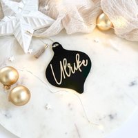Weihnachtskugel Personalisiert Aus Acryl "Tropfen Mit 3D Namen" von schoenedeko