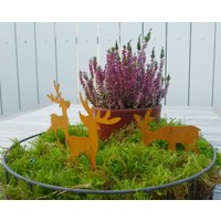 Deko Zum Stecken 3Er Set Hirsche Beetstecker Gartenstecker Xmas Weihnachten Rostoptik Rostdeko Weihnachtsgeschenk Geschenk Mitbringsel von schongesehen