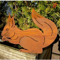 Gartendeko Eichhörnchen Zum Schrauben 25 X 11 cm Rostdeko Deko Garten Rost Frühling Frühlingsdeko Edelrostdeko Edelrost Draußen von schongesehen