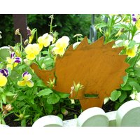 Gartenstecker Igel 12 X 16 cm | Beetstecker Herbstdeko Zum Stecken von schongesehen