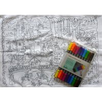 Platzset Fee Märchen Fairy Tischset Zum Ausmalen To Go Mit Auswaschbaren Stiften - Nachhaltig von schongesehen