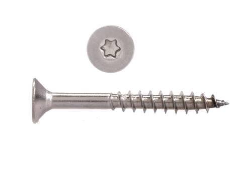 Edelstahl-Schrauben 6x60 mm Torx 50 Stück von schrauben-direkt.com