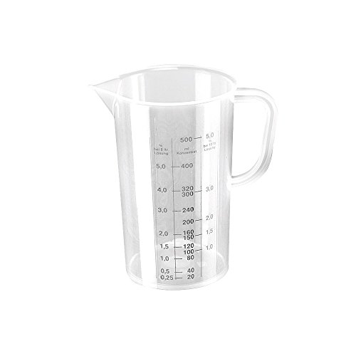 1x Schülke Messbecher, Maßbecher Messkanne Dosierhilfe, Skalierung, transparent, 500 ml von schülke