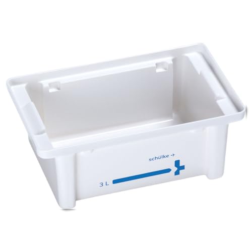Schülke Wannen-Set Desinfektionswanne | 3 Liter inkl. Deckel in weiß | aus Polyvinylchlorid | Instrumentenwanne | Innen: 250x150x120 mm/außen: 300x185x125 mm von schülke