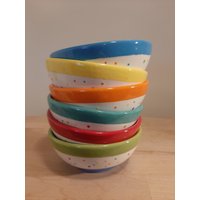 6Er-Set Kleiner Dip-Schälchen Aus Keramik - Handbemalt & Spülmaschinenfest 6Er-Set Kleiner Dip-Schälchen Aus Keramik - Handbemalt & Spülmaschinenfest von schwarzweissundbunt