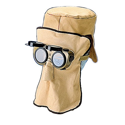 Ledermaske Lederhaube Schweißermaske mit Amigo Brille, Länge:45 cm;Ausführung:mit Haube von schweisser-king