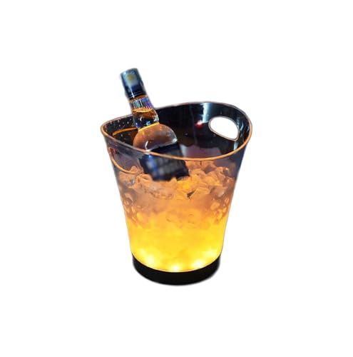 Kühler Eiskübel, leuchtender Batteriemodus, LED, großes Fassungsvermögen, ideal for Kühlen von Bier in der Bar zu Hause, 5 l/169,09 oz Eis von scolala