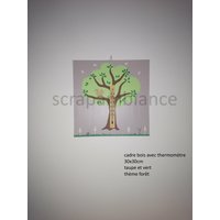 Kinderzimmer-Thermometer/Anpassbares Baby-Thermometer Rahmen Thermometer Wand-Wand-Thermometer Höhe 30cm. Thema "La Foret" von scrapambiance