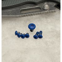 Blaues Edelstahl Schrauben Set Für Andrew Demko 20, 5 Messer Schwenk, Waage & Taschenclip von screw4you
