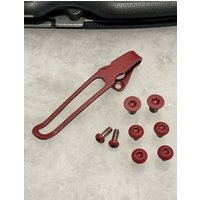 Rote Titanium Deep Carry Taschenklammer W/Edelstahl Schrauben Set Für Spyderco Schamanen von screw4you