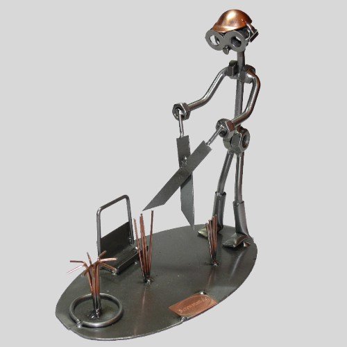 screwman SCHRAUBENMÄNNCHEN Gärtner mit Heckenschere von screwman