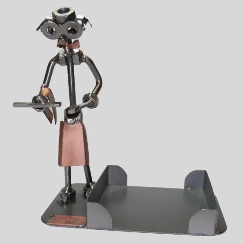 screwman SCHRAUBENMÄNNCHEN Kellner mit Zettelbox von screwman