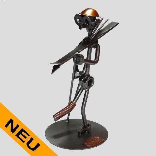 screwman SCHRAUBENMÄNNCHEN Skifahrer mit gebrochenem Bein von screwman